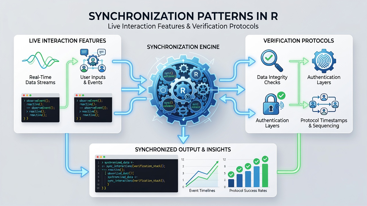 Diagramm der Synchronisationsprozesse in Echtzeit-Verifizierungssystemen